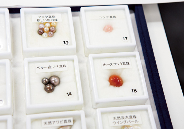 2. 真珠の種類を知る　貝殻の外側の層を取り除くと、内面の部分はキラキラと輝いている。この輝きこそ真珠層と呼ばれるもの。真珠にはアコヤ真珠のほかにも種類がある。