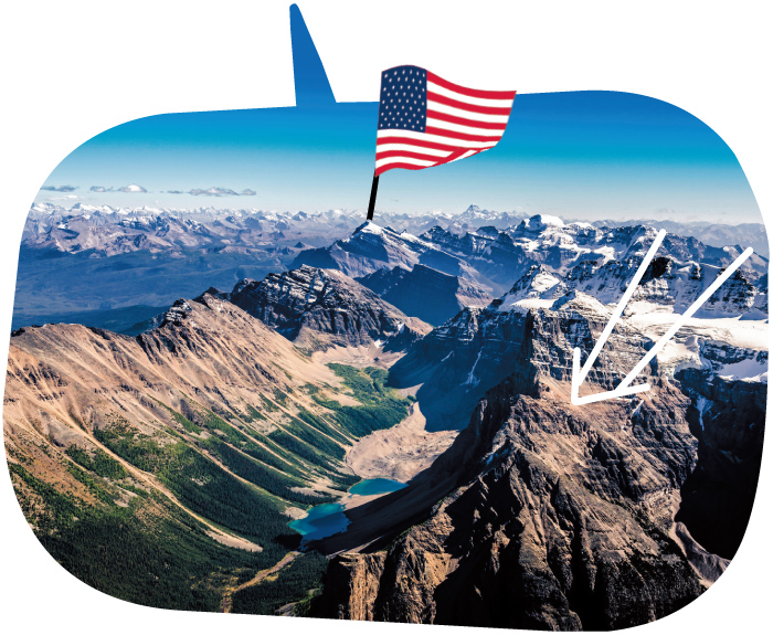 北米のロッキー山脈の高地イメージ