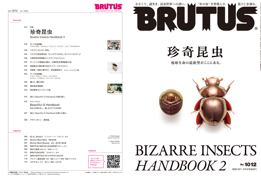 珍奇昆虫 — BRUTUS (ブルータス) — ポップカルチャーの総合誌 — マガジンハウス