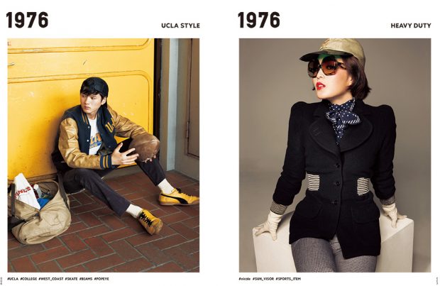 1976年メンズは西海岸の学生の日常スタイル。ウィメンズはデザイナーズブランドにアウトドアミックス。