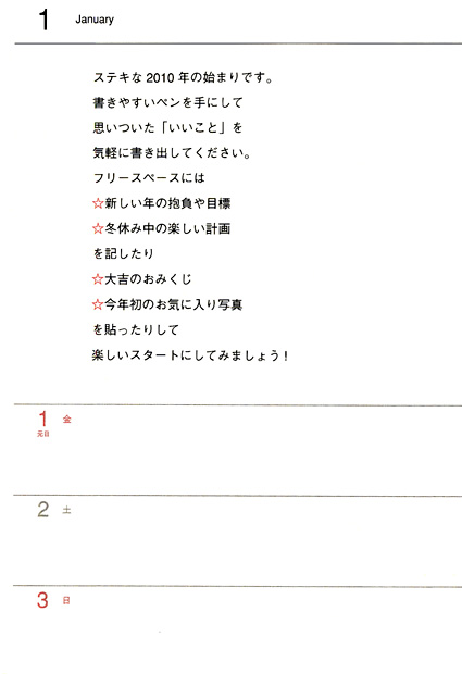 書きこみ式「いいこと日記」 ２０１０年版/マガジンハウス/中山庸子